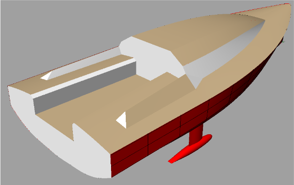 Didi 950 radius chine plywood Class 950 3D view